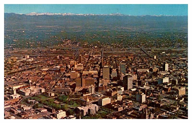Postcard AERIAL VIEW SCENE Denver Colorado CO m/09 AT3733