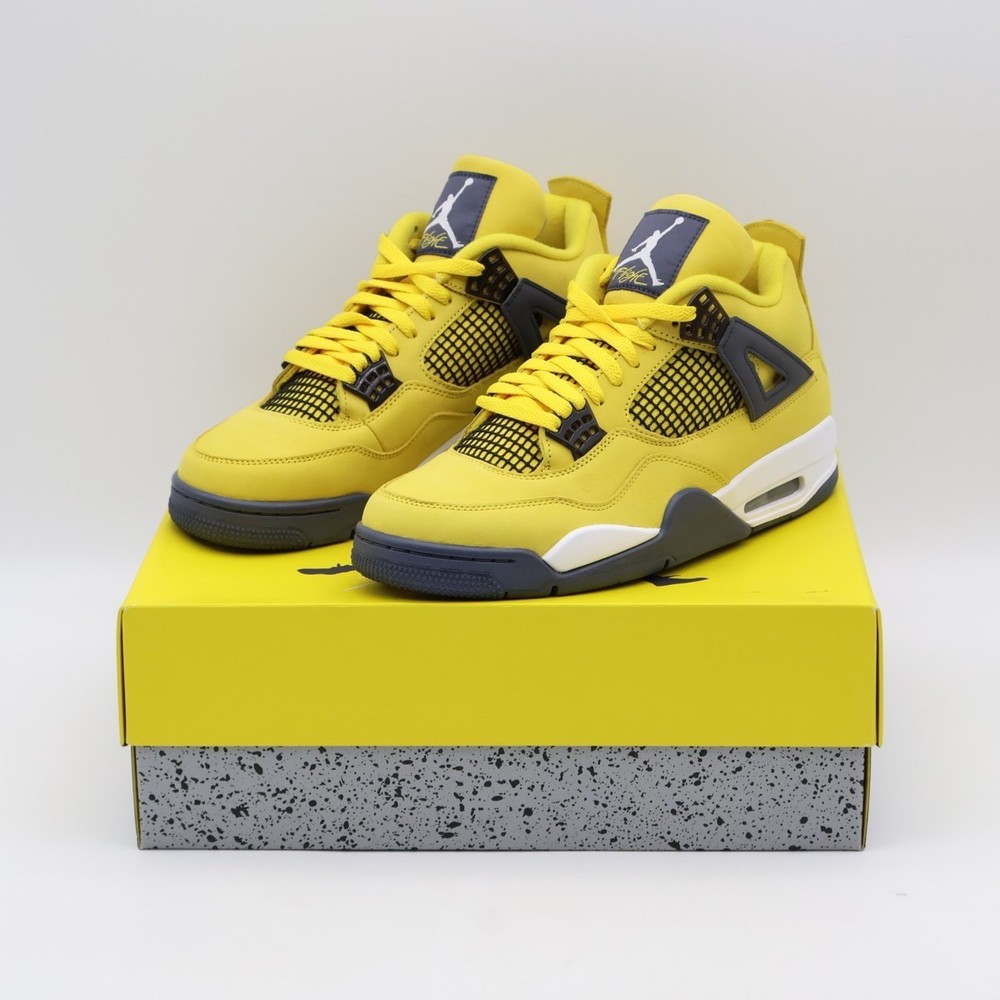 Jordan 4 Retro Yellow Lighting Sneakers Men’s Size 8