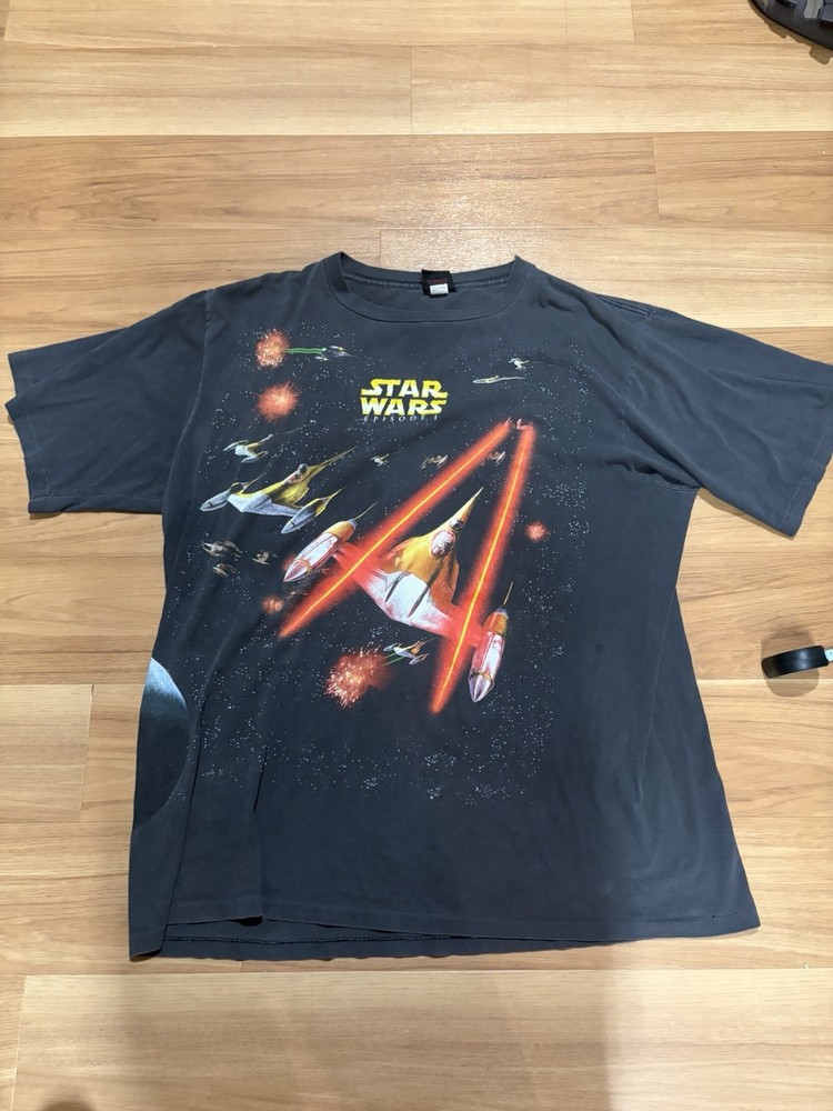 Vintage Star Wars Episode 1 Phantom Menace All Over Print XXXL!