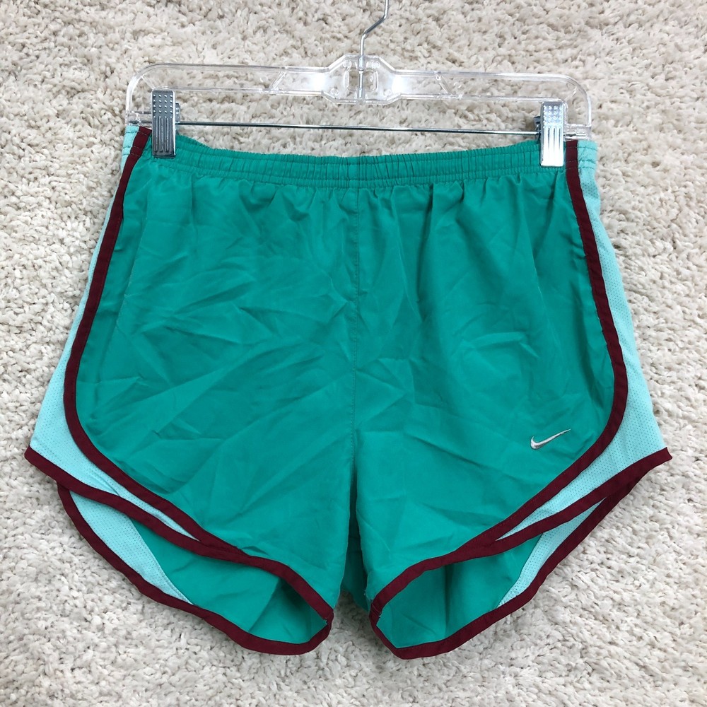 Nike Shorts Small Adult Green Dri Fit Tempo Swoosh High Rise Athletic Gym Womens