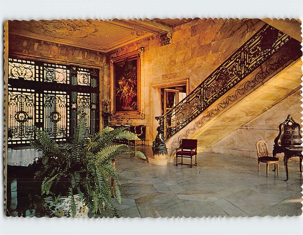 Postcard Hallway Marble House Newport Rhode Island USA