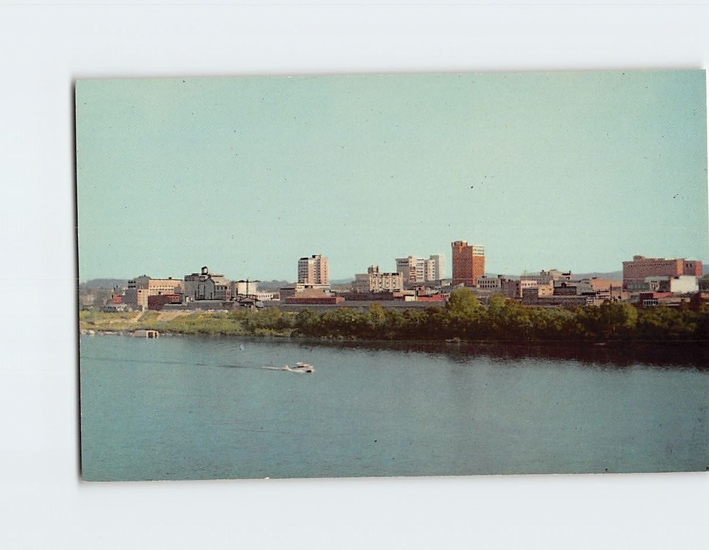 Postcard Skyline View Of The Heart Of Huntington West Virginia USA