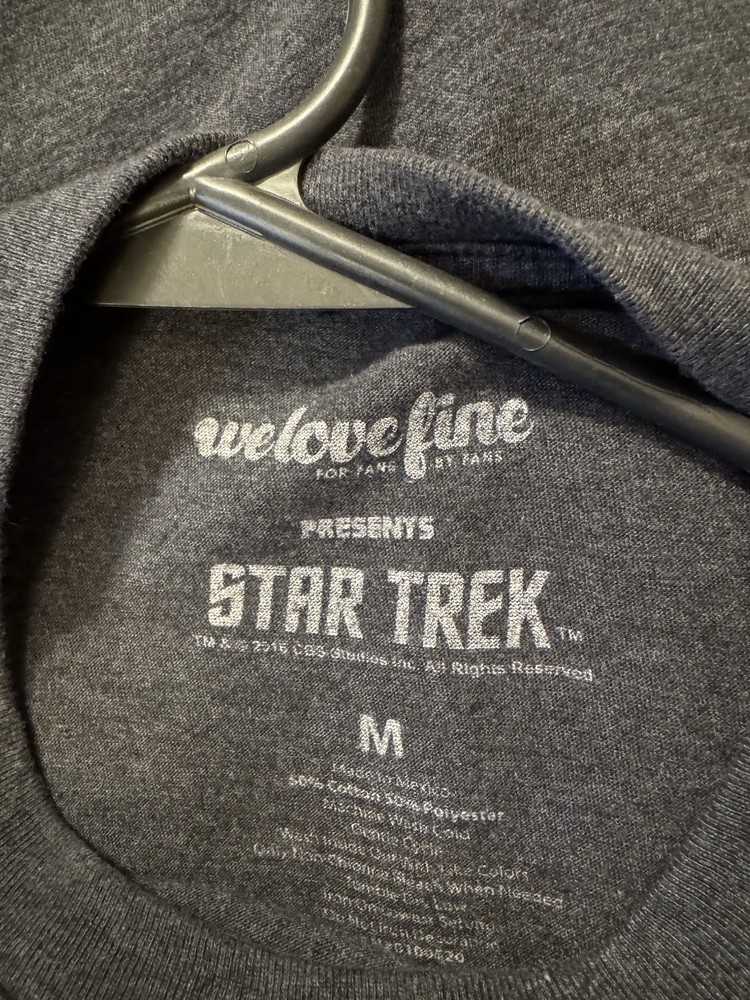 WeLoveFine Men's Star Trek gray Tshirt