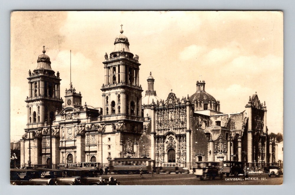 Mexico City- Historic Cathedral Standard Souvenir PC Old Postal Vintage Postcard