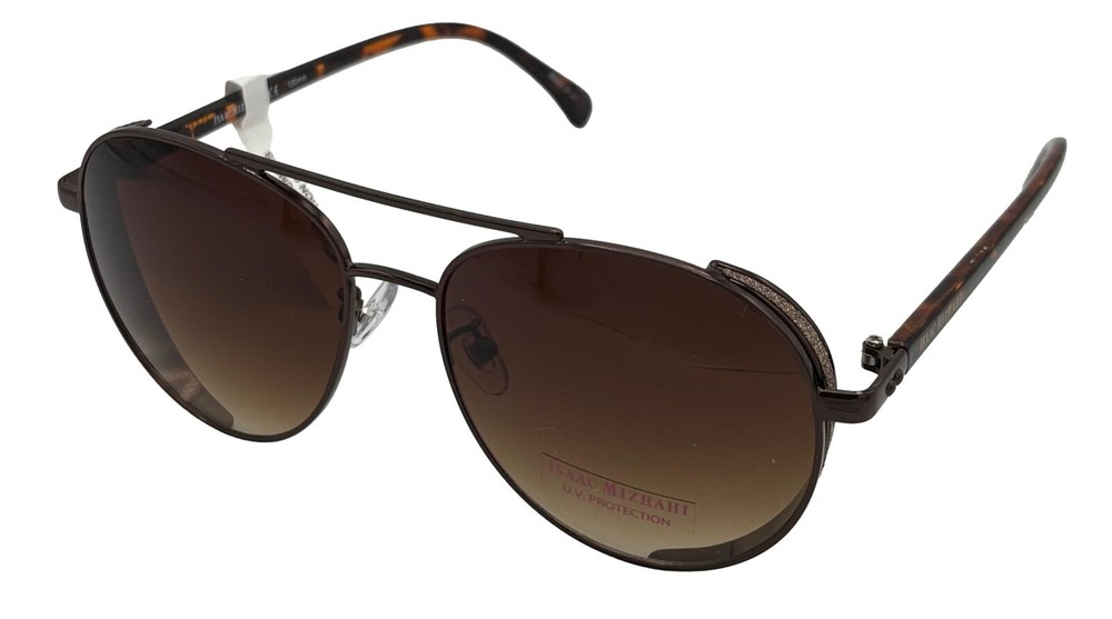 Isaac Mizrahi Women's Brown Metal Aviator Sunglasses IM31257 BR
