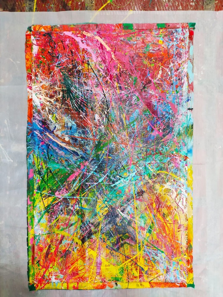 Original Large Abstract Expressionist Painting 130x80cm Contemporary Art