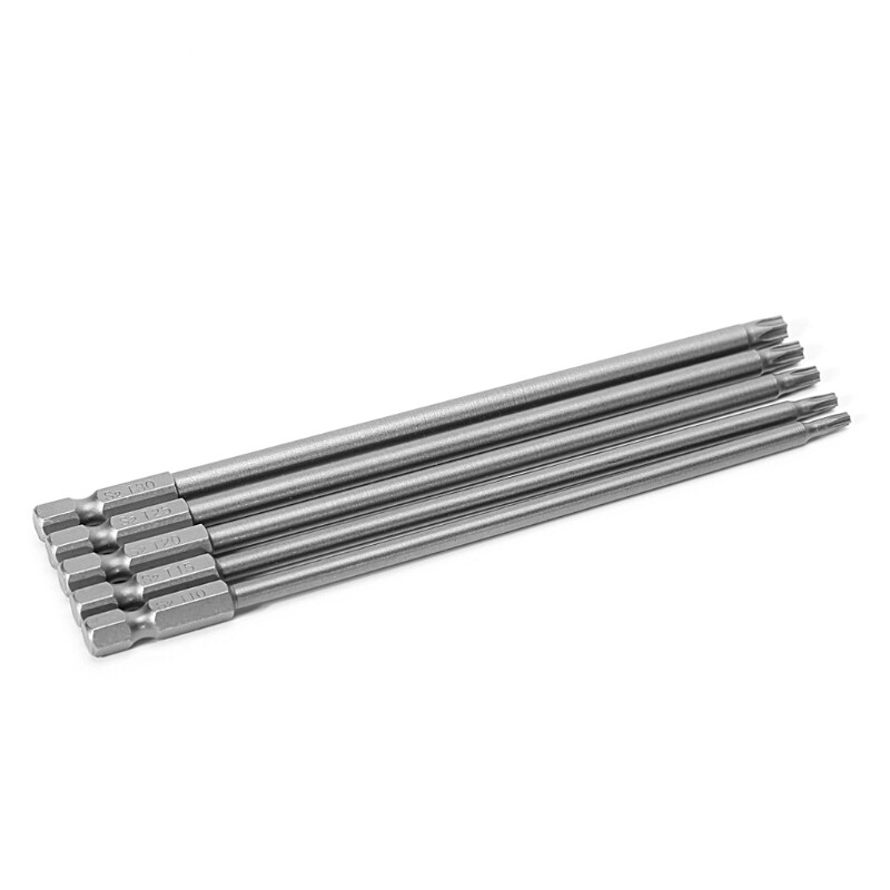 5-Piece Long Torx Screwdriver Bit Set T10-T30 150mm