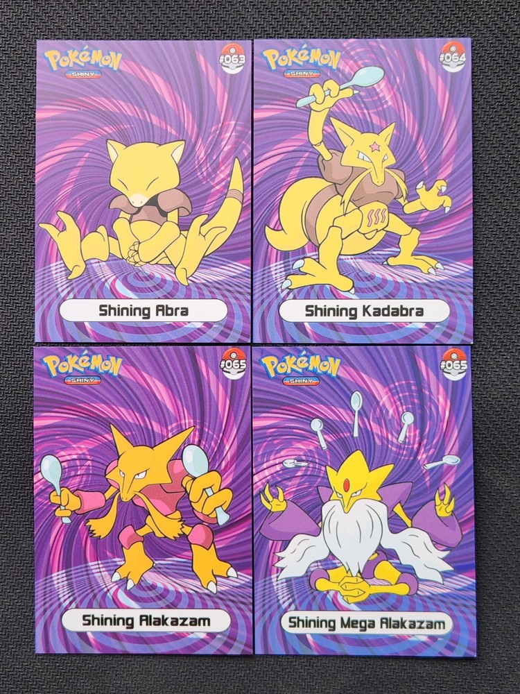 Pokemon 1997 Nintendo Infinity Shiny Set Shining Abra Kadabra Alakazam-image