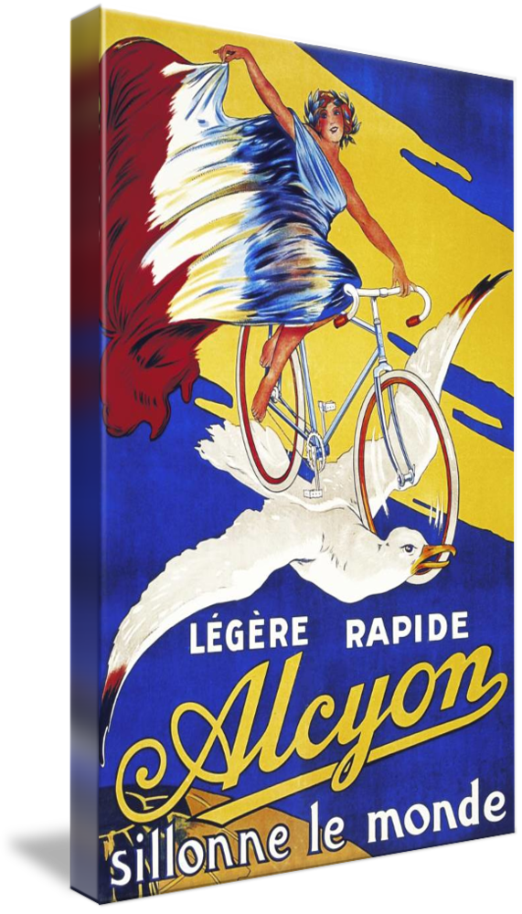 Canvas Art - Alcyon Bicycle Vintage Advertisement,