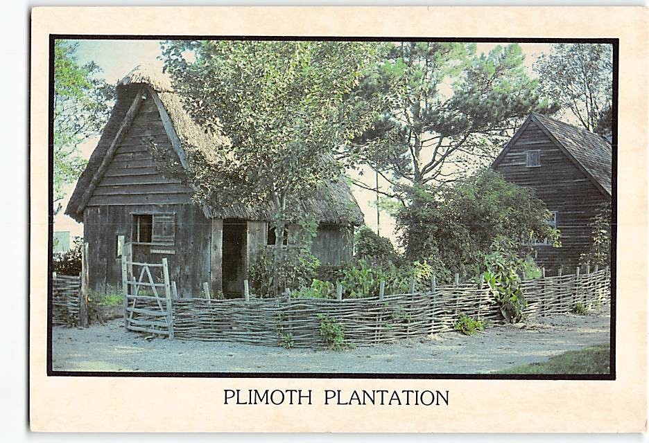 Postcard Plimoth Plantation Plymouth Massachusetts USA