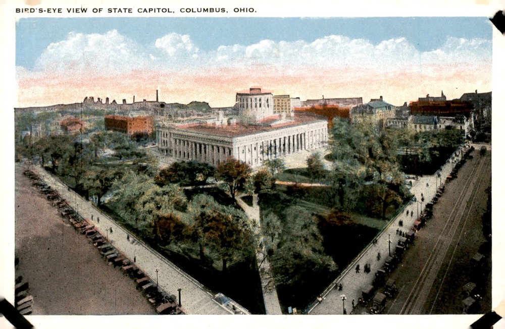 Bird's-Eye View of State Capitol, Columbus, Ohio Postcard