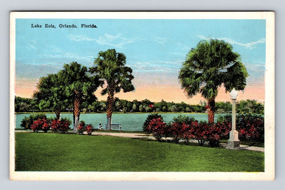 Orlando FL-Florida Lake Eola Vintage Postcard