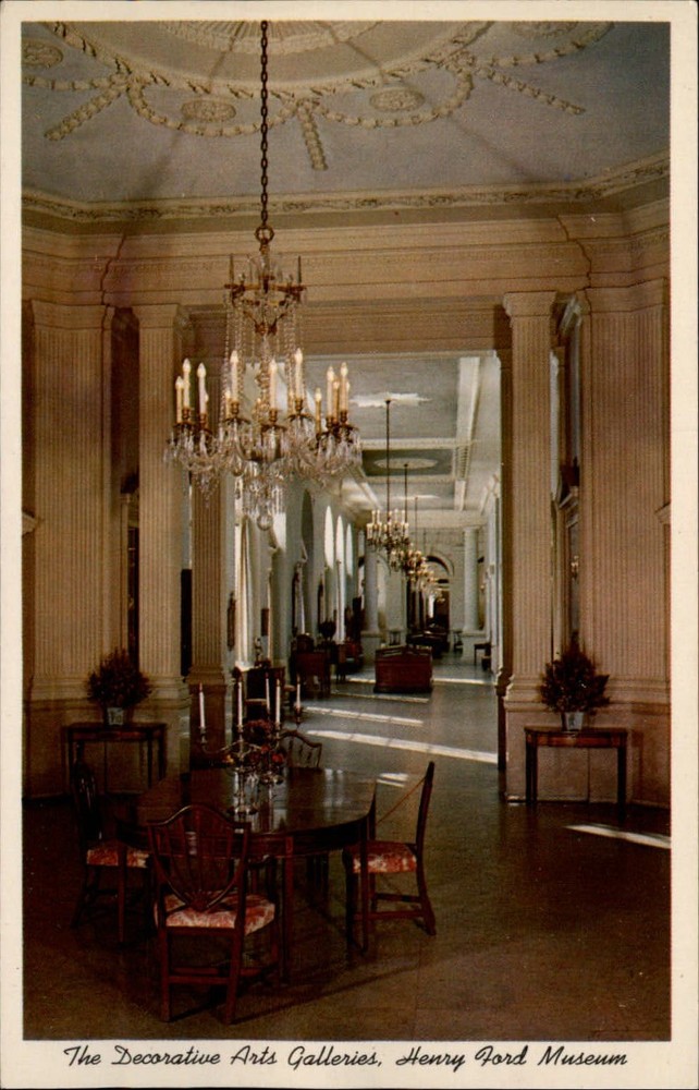 Michigan Dearborn Henry Ford Museum Art Galleries ~ 1950s-60s postcard sku441