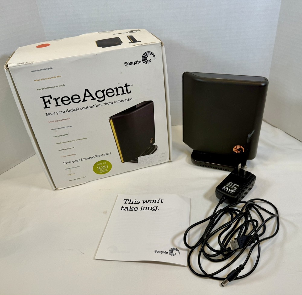 Seagate Free Agent Desktop Drive 2.0 USB 320 Gigabytes, Wiped Clean Original Box