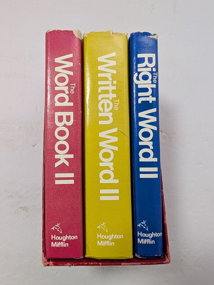 Boxed Set 3 Books Word Book Right Word Written Word Houghton Mifflin Printed1983