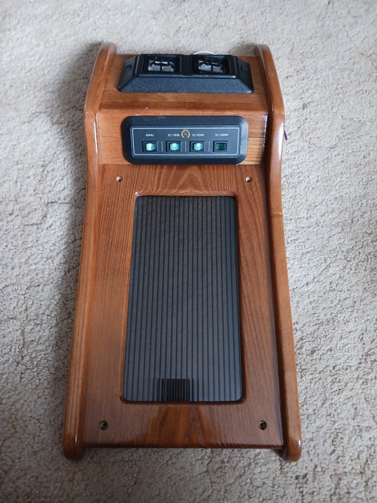 Custom Conversion Van Wooden Overhead Console W/ Lights And Switches