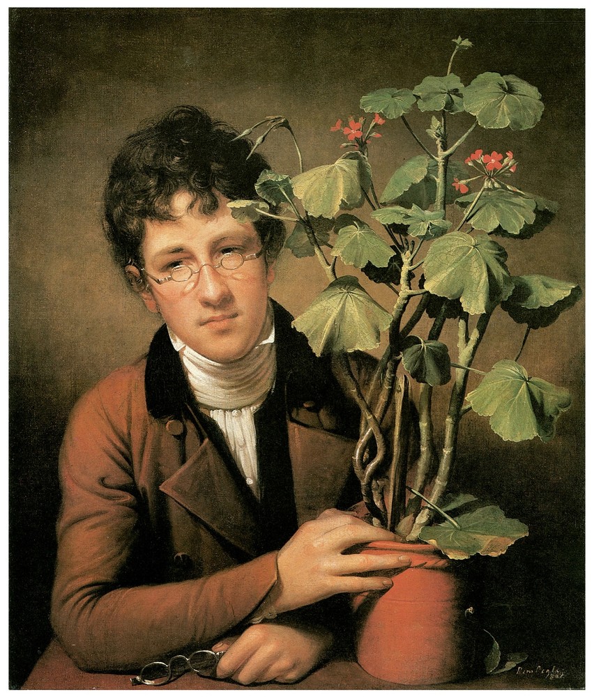 Wall Decor Poster. Thinking young by flower pot. Art Design. Room Home art.1577