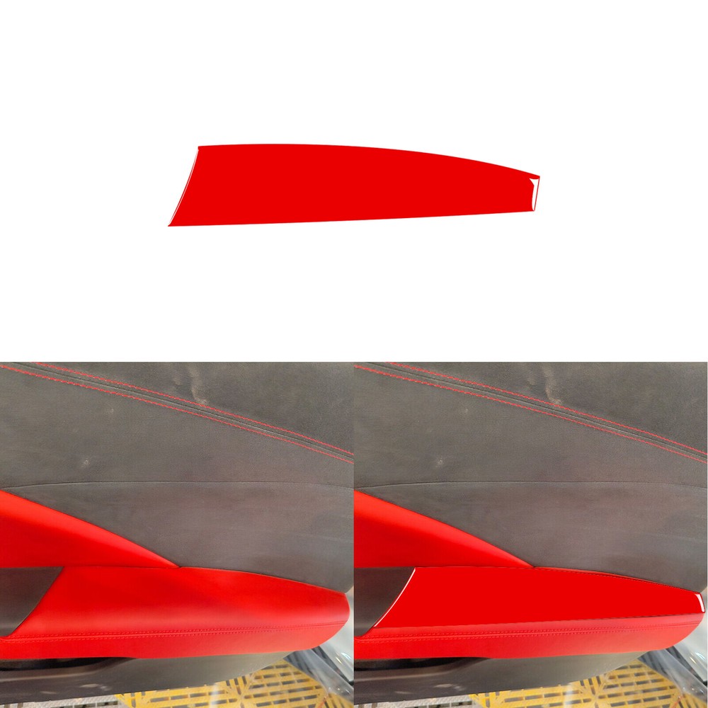Chevrolet Corvette C7 14-19 Pure Red Passenger Door Armrest Sticker Trim Cover