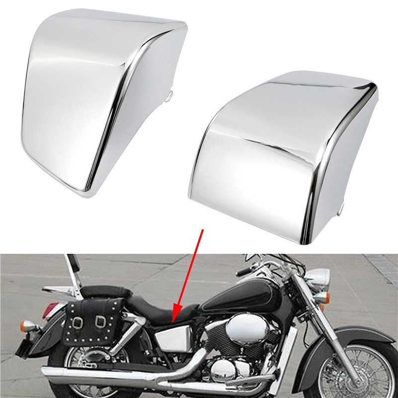 Chrome Battery Side Fairing Covers For Honda Shadow ACE 750 VT750C 1997-2003-image