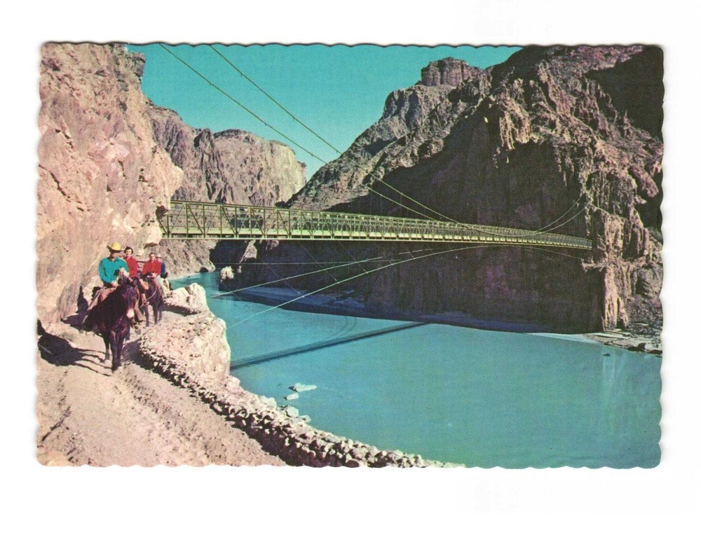 KAIBAB Suspension Bridge Grand Canyon National Park AZ VTG postcard Unp