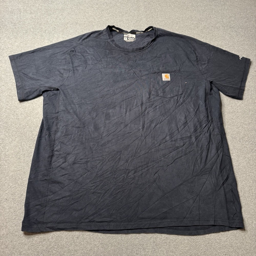 Carhartt Shirt Mens 3XL XXXL Blue Cotton Pockets Workwear Utility Construction