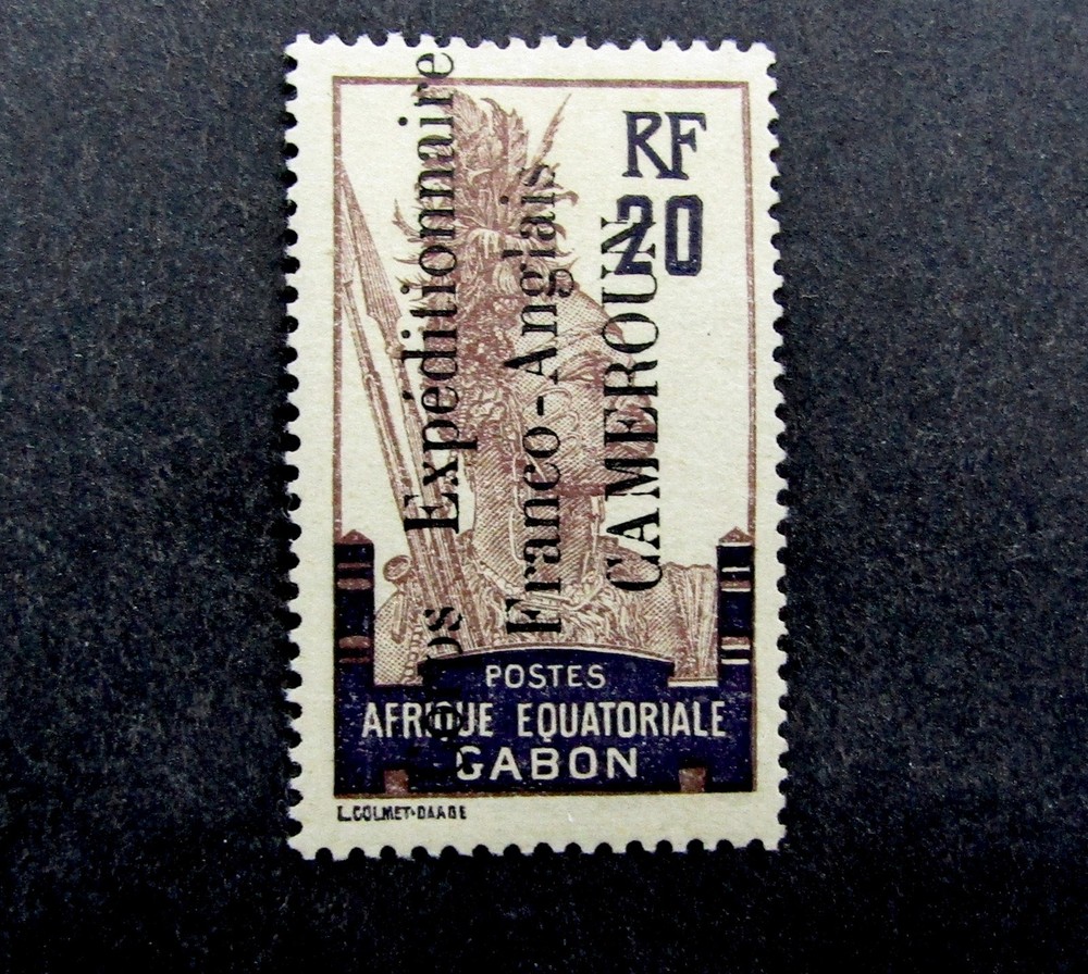 nystamps France Cameroun Stamp # 106 Mint OG H Signed $210 Y22y3402