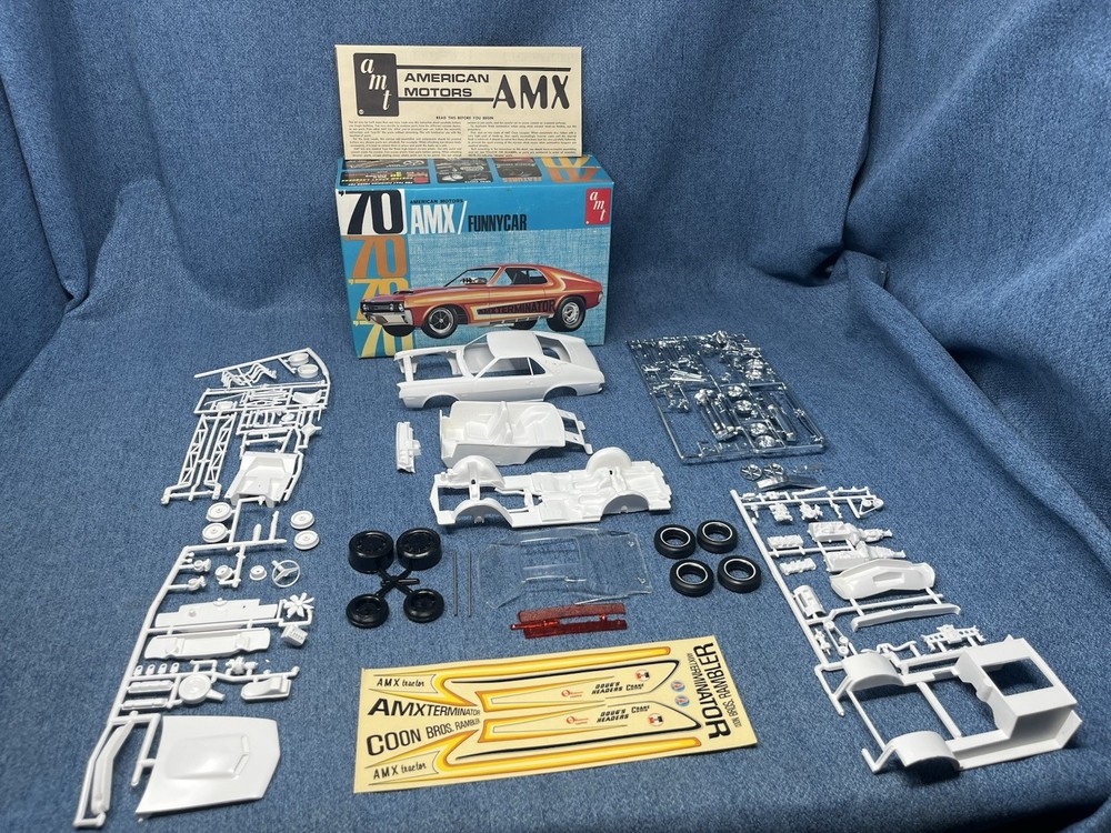 AMT ‘70 AMX/Funnycar 1/25 Scale Customizing Kit Unbuilt In Original Open Box