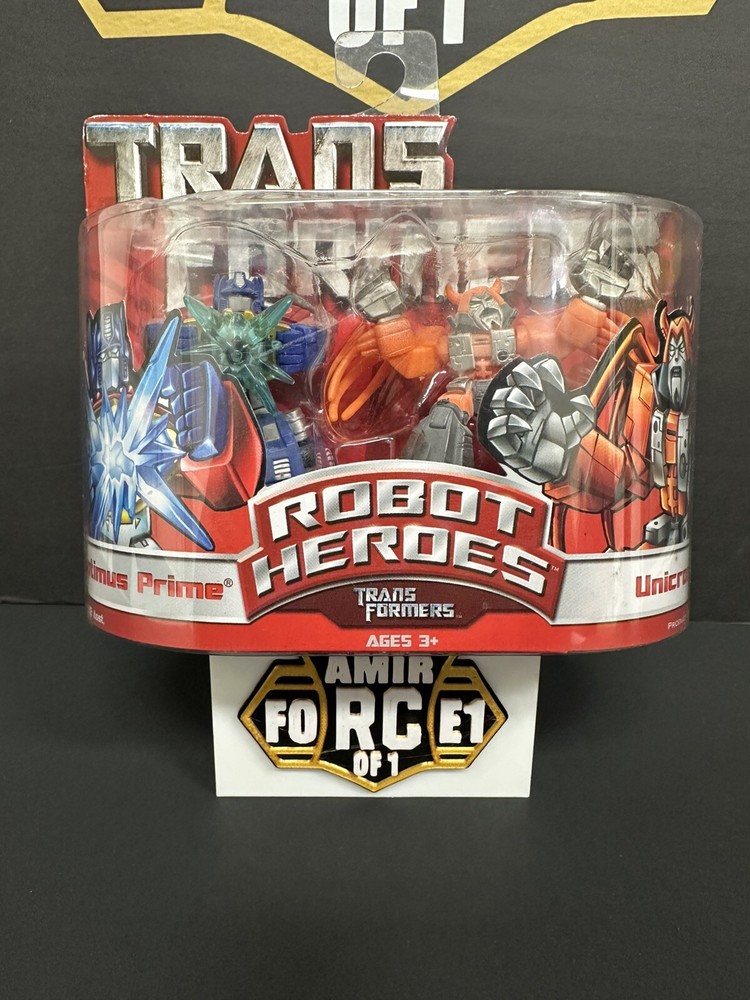 Optimus Prime vs Unicron New In Box Hasbro Transformers Robot Heroes 2006 Action Figure