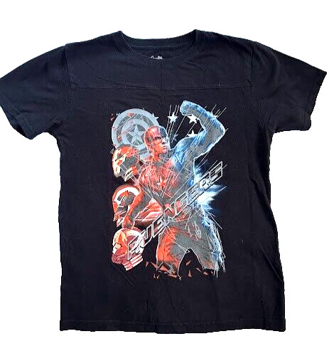 Marvel Avengers Youth Sz 14/16 Captain America Isaac Morris Graphic Tee Black