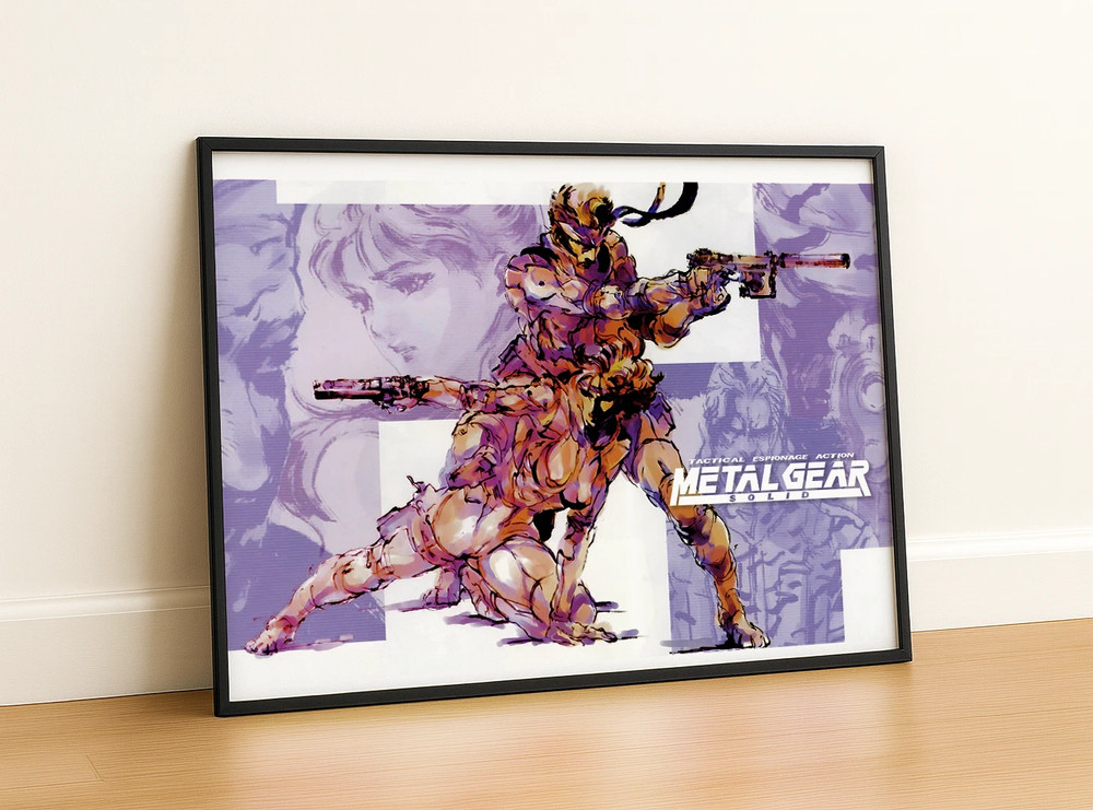 Metal Gear Solid Snake Poster - Retro Video Game Wall Art Decor Print Gifts