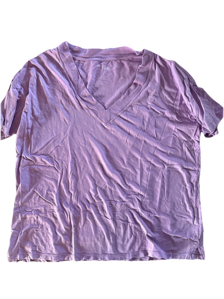Aerie V-neck Boyfriend T-shirt Medium Purple Oversized