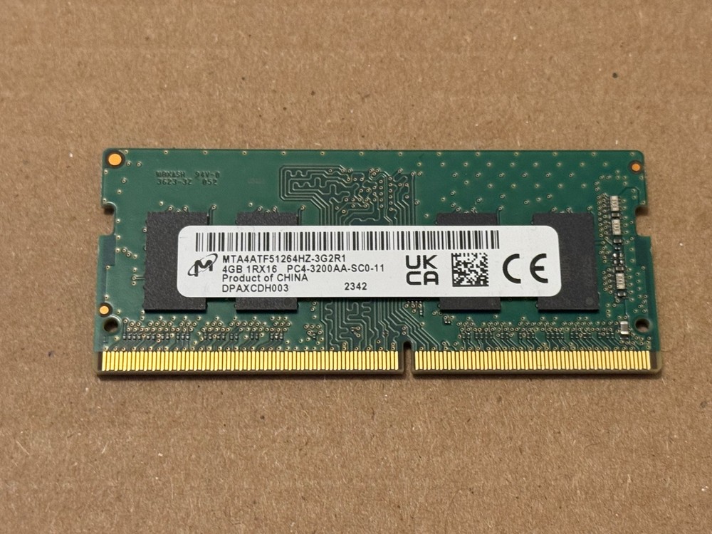 Micron 4GB DDR4 PC4 3200MHz SO-DIMM RAM Memory | MTA4ATF51264HZ-3G2R1 | Tested!
