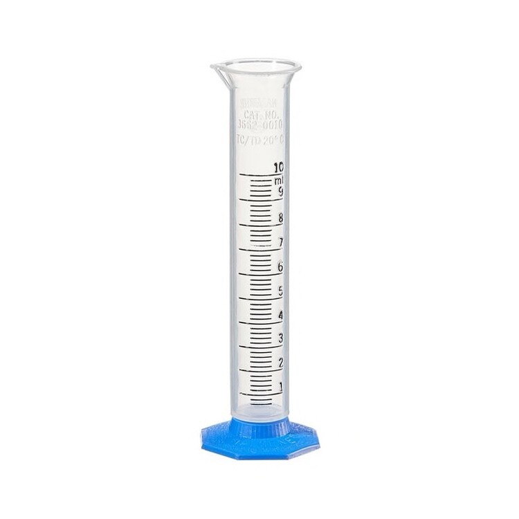 10mL NALGENE PP Graduated Lab Measuring Cylinder for Laboratory Use
