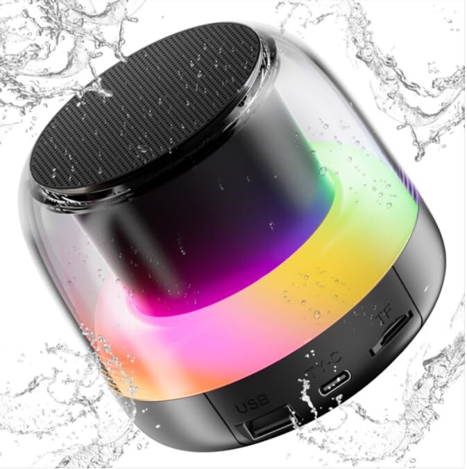 Portable Bluetooth Speaker with Stereo Bass Wireless V5.3
