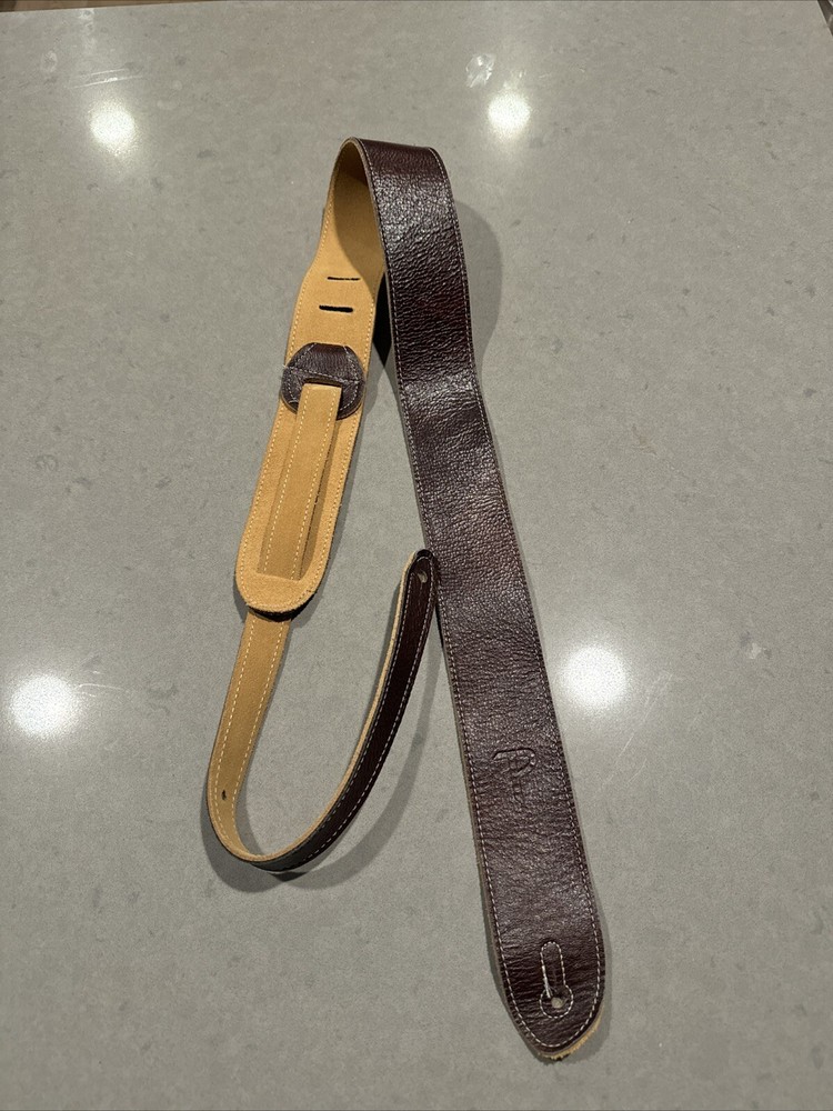 Vintage Perri's Suede With Leather Guitar Strap 2”