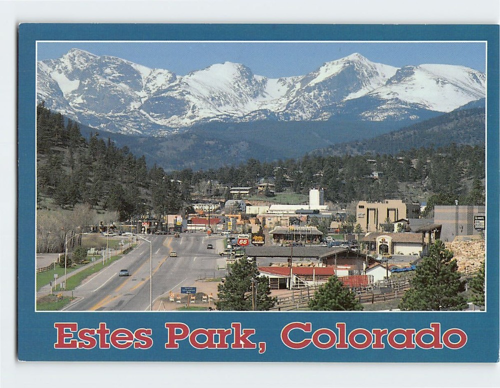 Postcard View Of Estes Park Colorado