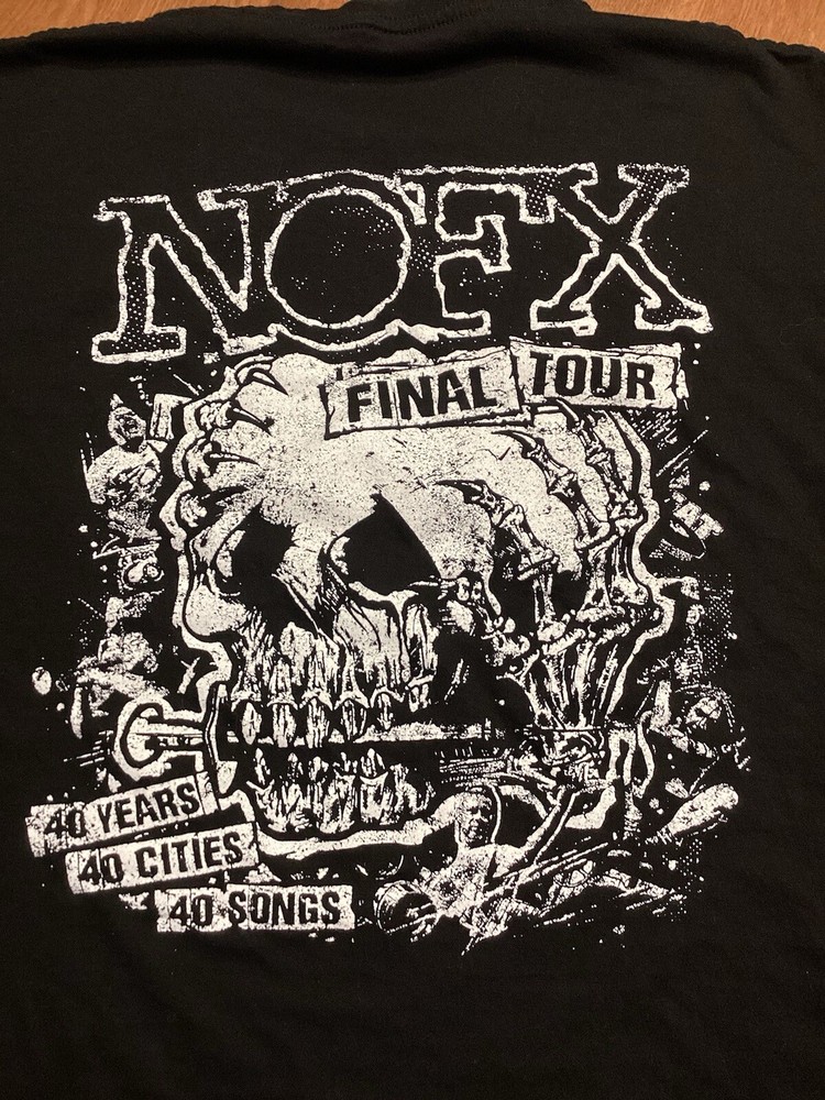 NOFX Final Tour Shirt Size XL Fat Wreck Chords Rancid Propagandhi