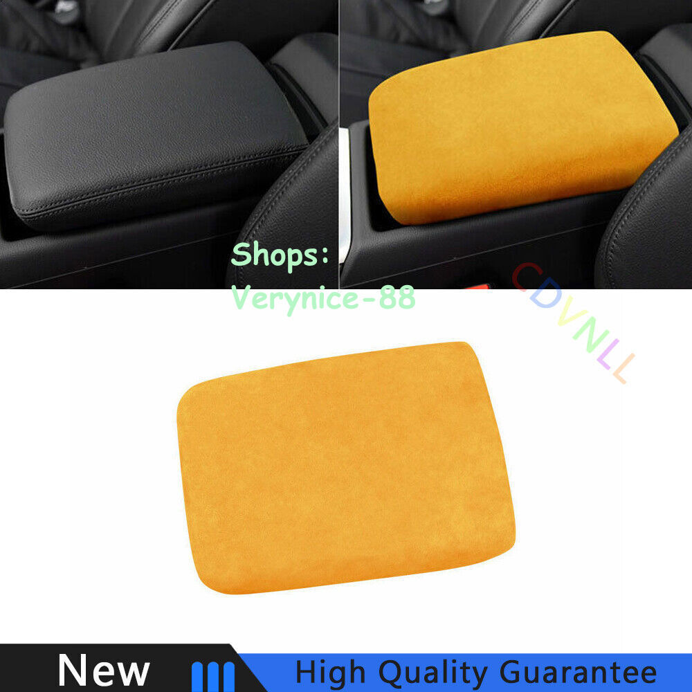 Fit For Audi A4 A5 2017-2022 Yellow Suede Central Console Storage Box Cover Trim