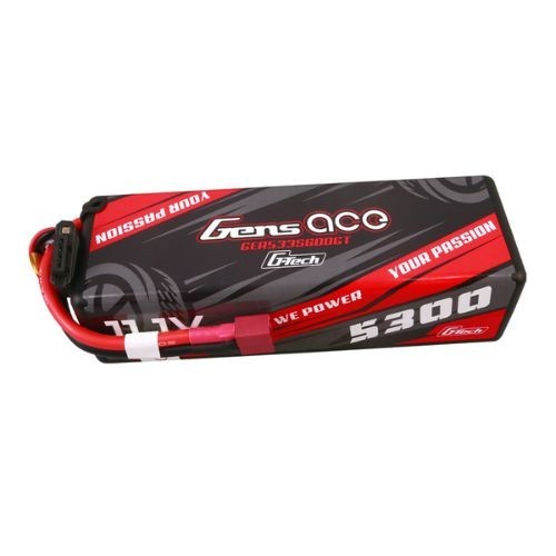 Gens ace 5300mAh 3S 60C 11.1V G-tech HardCase Lipo Battery 15# with Deans Plug-image