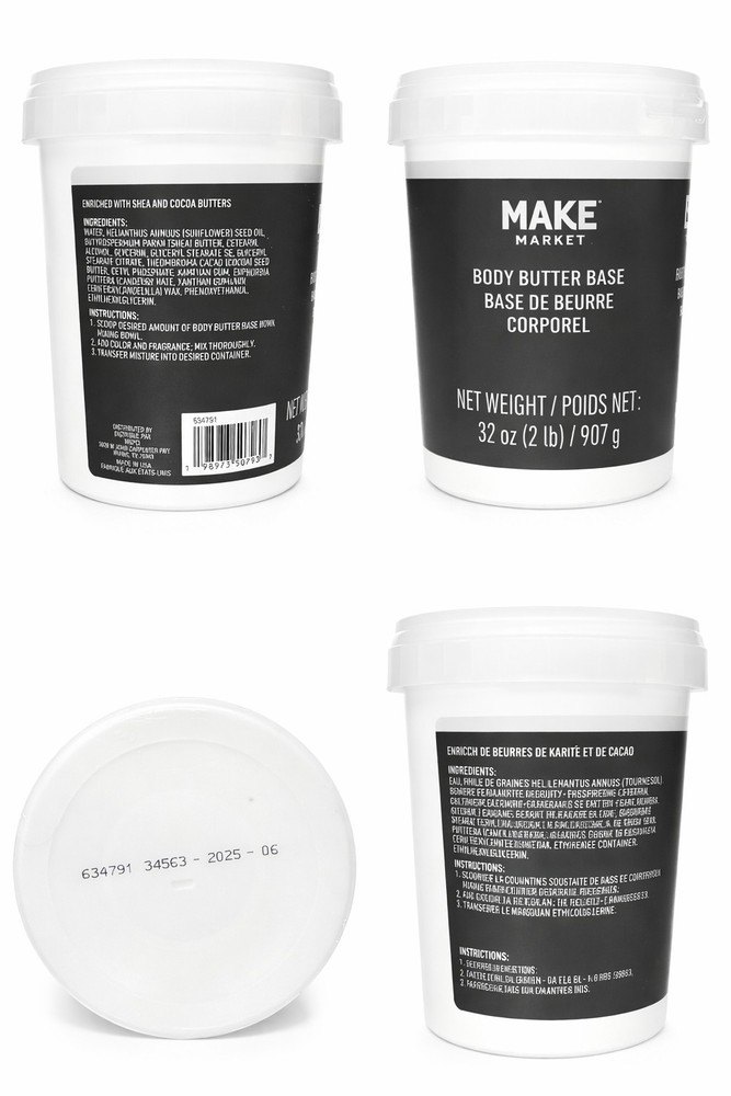 MAKE Market Body Butter Base 32 oz (2 lb) Shea & Cocoa Butter DIY Skincare