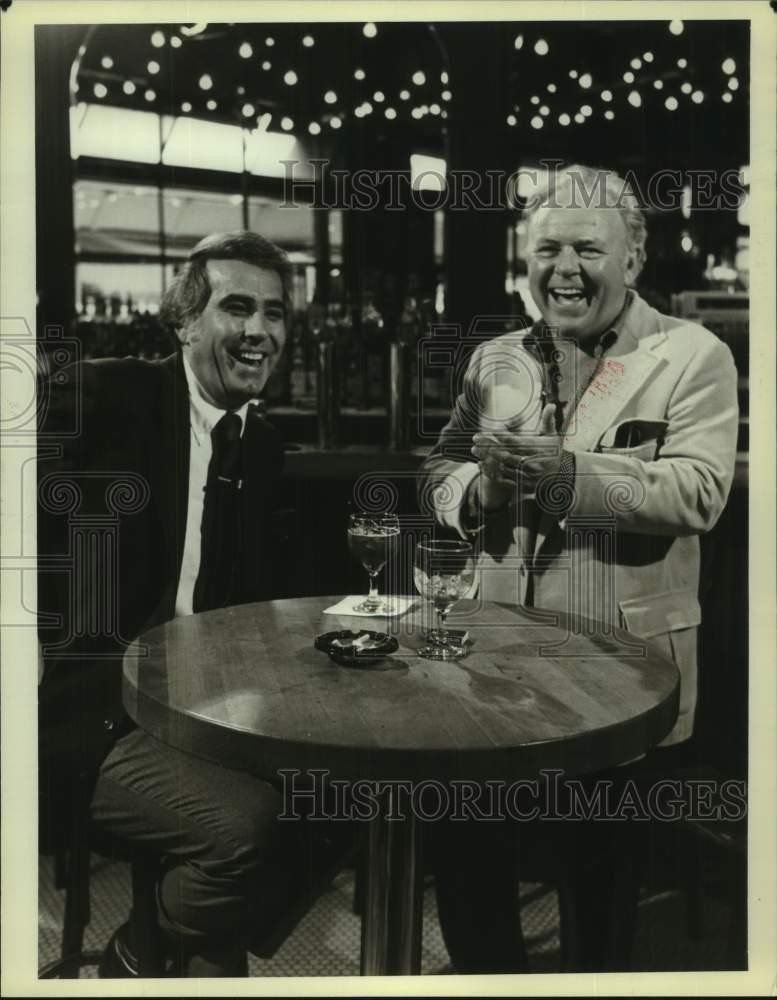 1980 Press Photo Tom Snyder, Carroll O'Connor, Tom Snyder's Celebrity Spotlight