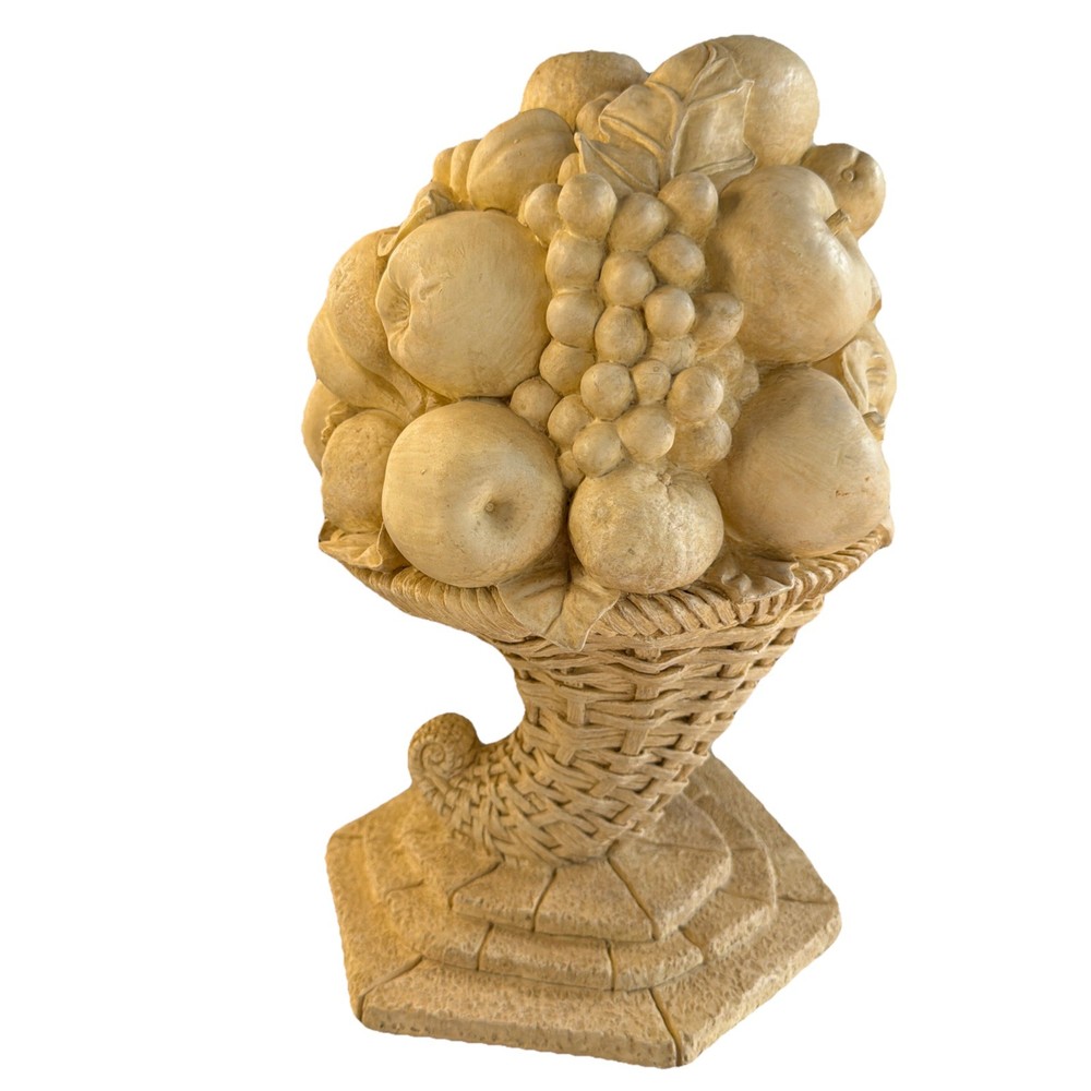 vintage French-style market basket fruit topiary centerpiece