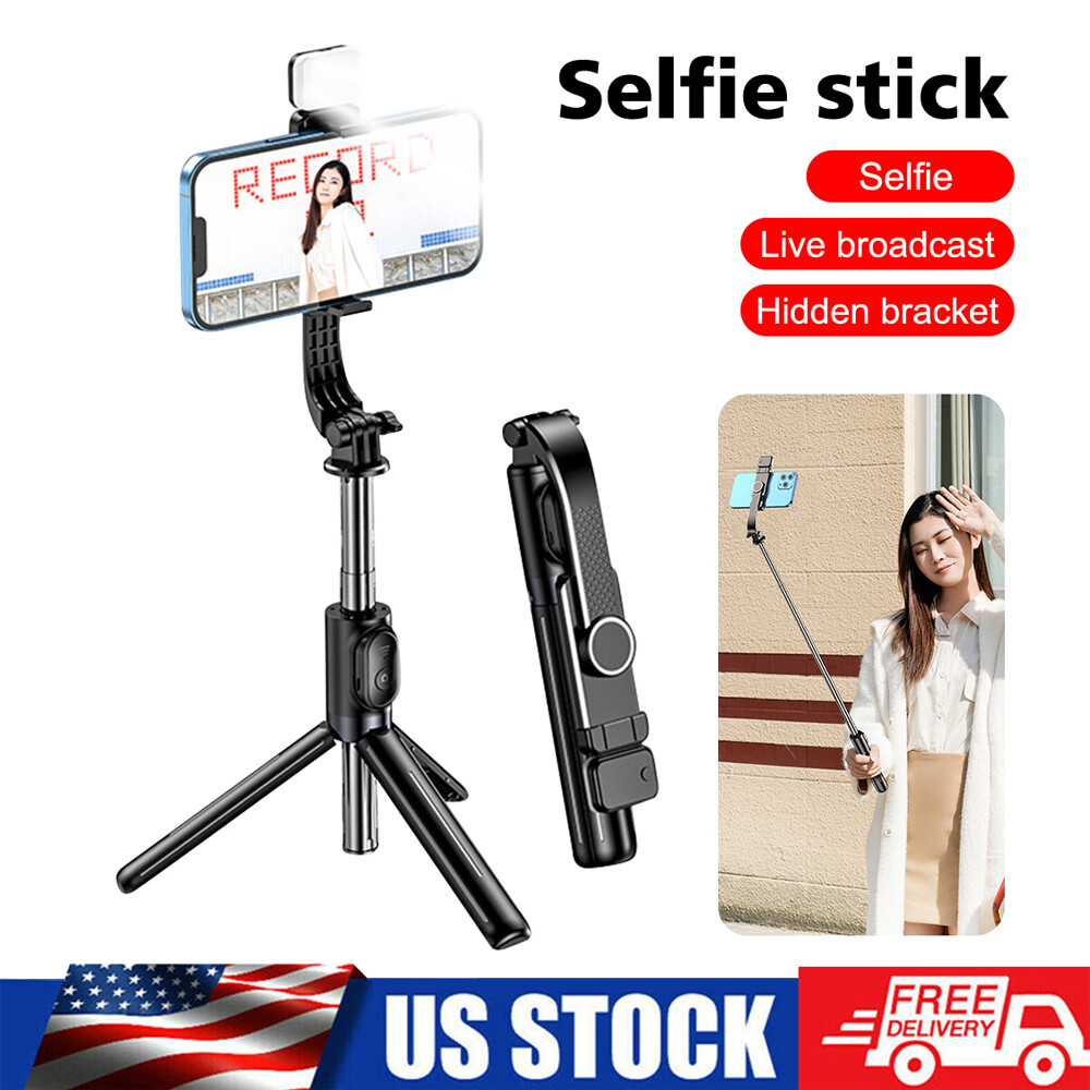 Bluetooth Selfie Tripod Telescopic Stick Remote Monopod Extendable Phone Holder