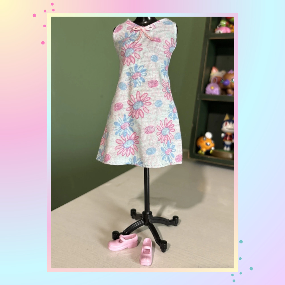 Barbie Happy Family Midge Floral Maternity Dress & Shoes 2002 Vintage Mattel