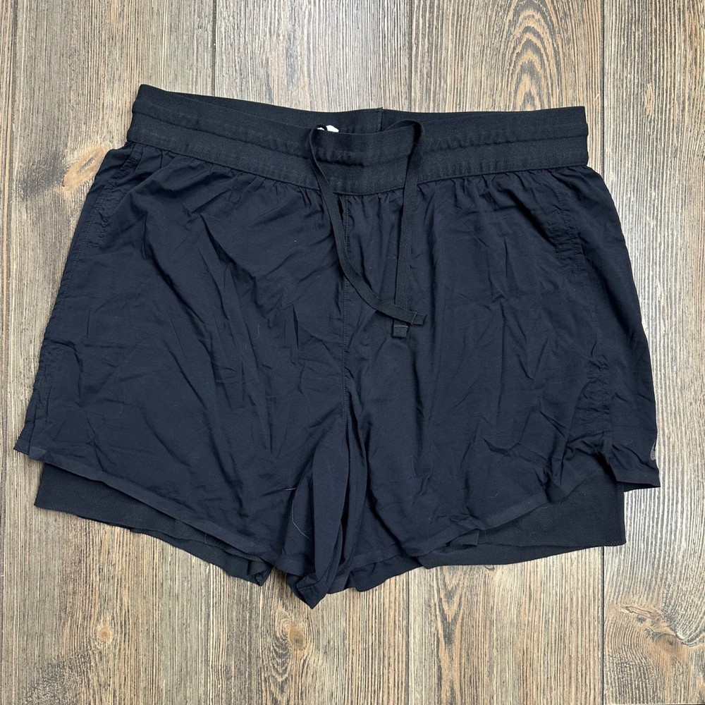 Nike Hot Yoga Dri-Fit 2-in-1 Training Shorts Mens Large Black Woven DN1520-010