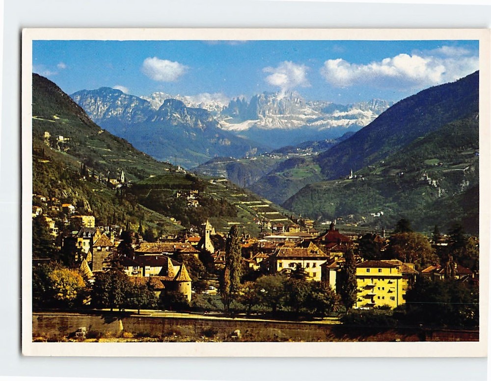 Postcard Città vecchia verso il Catinaccio Bolzano Italy