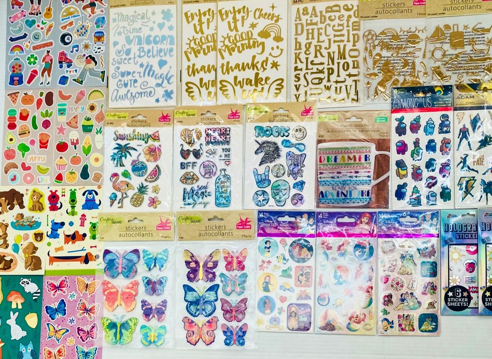 HUGE Lot 998+ Stickers Spring & Summer Themed Collection Flowers Vacation +