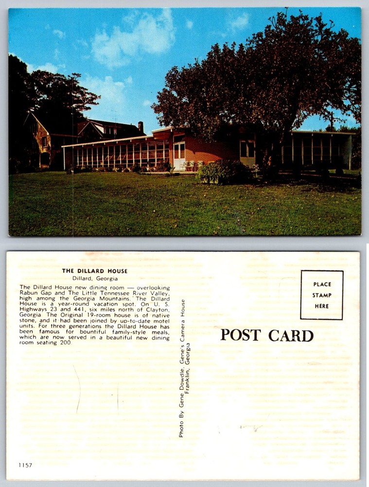 Dillard House Postcard Dillard Georgia Mountains Rabun Gap VTG Chrome
