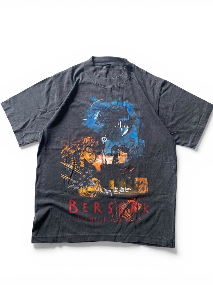 Rare Berserk Anime T Shirt Guts Black Swordsman Graphic Tee Size M