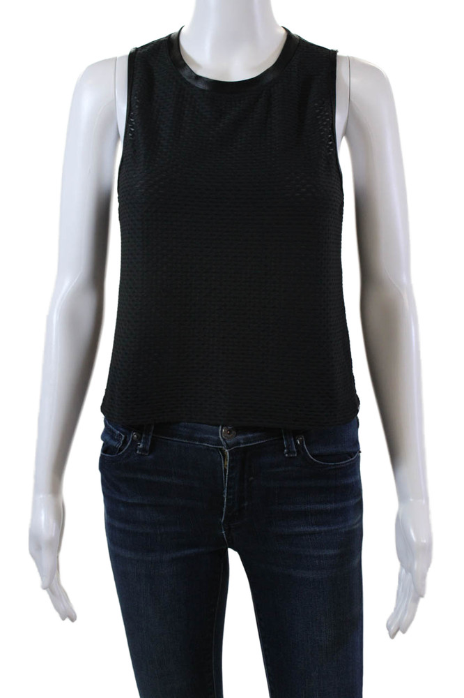 Koral Women's Round Neck Sleeveless Basic Casual Tank Top Black Size XSFree Shipping in US $100+ Orders | $6.95 Orders Below